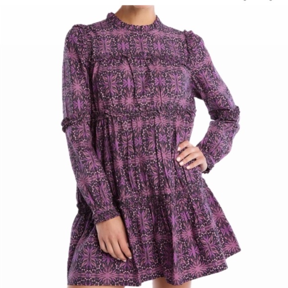 NWT new Allison New York Sandra Dress - Plum Kaleidoscope - Picture 1 of 9